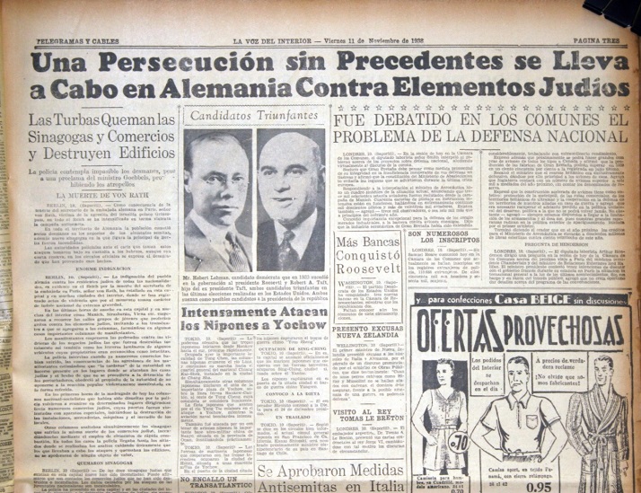 Imágenes de prensa argentina: Efron, Gustavo y Darío Brenman. Proyecto Testimonio II. El impacto del nazismo en la Prensa Argent
