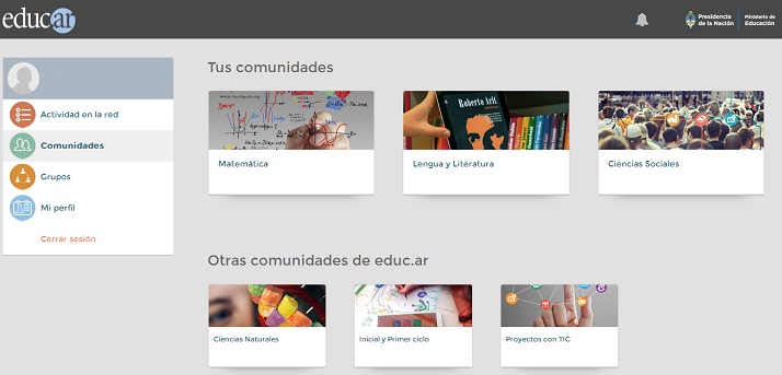 enred, la red social educativa del portal educ.ar