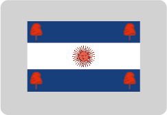 Bandera utilizada por Juan Manuel de Rosas (1835-1852).
