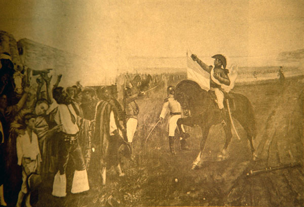 Inauguracion de la bandera argentina. Manuel Belgrano. 20 de Junio. Historial Integral de la Argentina. Felix Luna T 2212