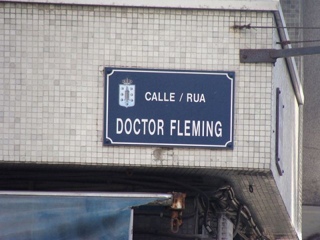 Calle en La Coruña sobre Fleming