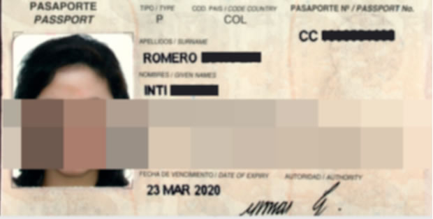 Una cédula de identidad