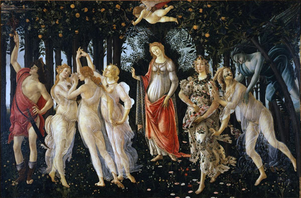 La primavera, de Botticelli, pintada entre 1477 y 1482.