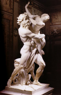 Plutón rapta a Proserpina o Perséfone. escultura barroca del italiano Gian Lorenzo Bernini, 1622.