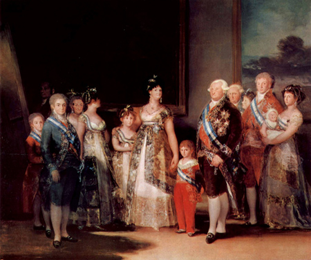 cuadro La familia de Carlos IV, de Francisco de Goya y Lucientes.