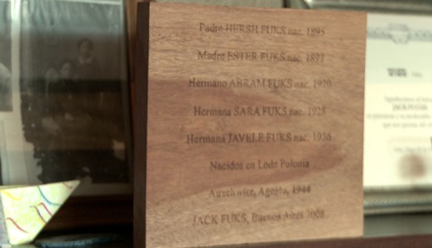 placa familia de Jack Fuchs