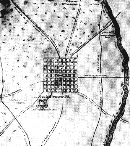 Plano de San Miguel de Tucumán en 1816