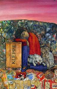 Obra de Berni - Juanito dormido, 1974.