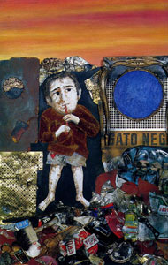 Obra de Berni - Juanito tocando la flauta, 1973