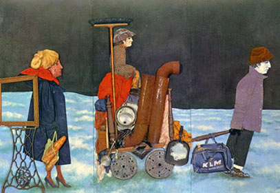 Obra de Berni - La familia de Juanito emigra, 1970. 